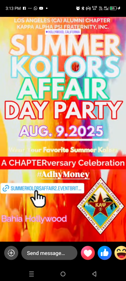 Get your tickets now!

https://www.eventbrite.com/e/summer-kolors-affair-2-tickets-1325284976039?utm-campaign=social&utm-content=attendeeshare&utm-medium=discovery&utm-term=listing&utm-source=cp&aff=ebdsshcopyurl